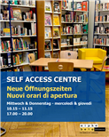 ⚠️Nuovi orari di apertura del nostro centro di autoapprendimento.🕒